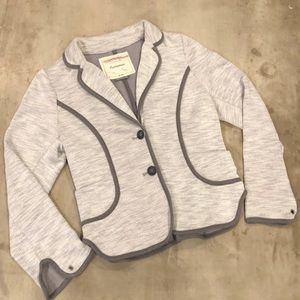 Grey blazer sweater sweatshirt top button down S